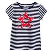 Jumping Beans Striped and Glitter Star Tee   Toddler