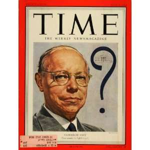  1952 Cover Robert Taft Ohio Senator Portrait William 