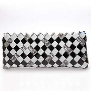 Nahui Ollin Arm Candy Moonlite Black and White Candy Wrapper Wristlet