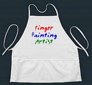 Finger Painting Artist Cute Childs Apron For Kids  