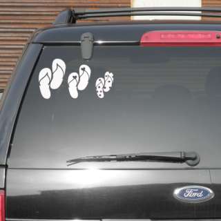 FAMILY FLIP FLOP Window Car Sticker Vinyl Decal  