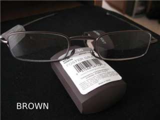   Gideon +2.50 Microvision Reading Glasses Folding w/ Case BROWN  