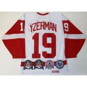 STEVE YZERMAN Detroit Red Wings STANLEY CUP HOF JERSEY   Small