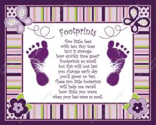 Sugar Plum Babys Footprint with Poem  