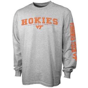  Virginia Tech Hokies Ash Standard Long Sleeve T shirt 