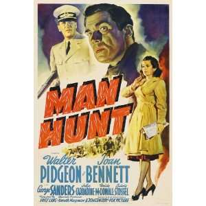 Man Hunt Movie Poster (27 x 40 Inches   69cm x 102cm) (1941)  (Walter 