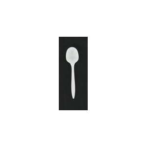 White Medium Weight Plastic Soup Spoons RPI  Kitchen 