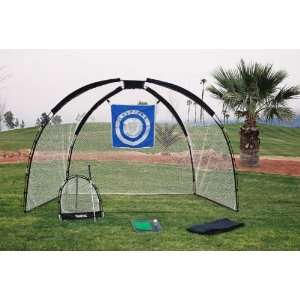  3 in 1 Golf Practice Set Mat Driving Net Chipping Net and 