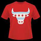 Chicago Bulls T Shirt   City of ChIcago Flag   See Red Shirt