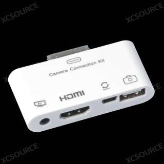AV Cable Camera Connection Kit USB HDMI Adapter +SD Card Reader For 
