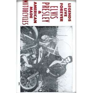 Elvis Presley and American Made Motorcycles 14 X 22 Vintage Style 