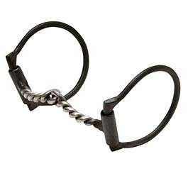   Black Steel 5 twisted snaffle with offset 2¾ Dee horse bit  