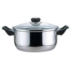 Dutch Oven Stock Pot Stainless Steel 5.5qt. glass Cover  
