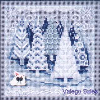 Winter Wonderland buttons and beads counted cross stitch kit
