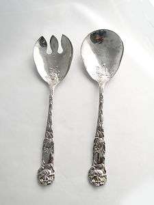 silverplate serving fork spoon W. A. Italy need resilvering repair