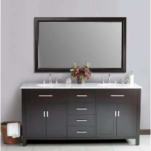   , Expresso Finish Over Solid Frame. Mirror And Faucet Not Included