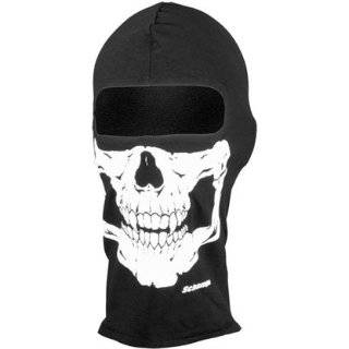 zanheadgear white black neoprene skull half face mask