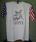 American Flag USA Democrat Donkey Vote T Shirt Tee L