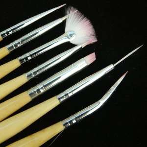 Professional Set of 7 Sable NAIL ART Gel Brushes Pen, Gifts Ideas