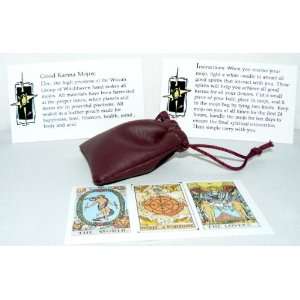   Good Luck Love Wicca Pagan Charm Leather Pouch Pocket Charm Good Luck