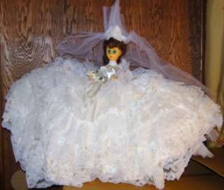 Large Vinyl Doll in Wedding Dress All Original in Box  