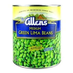 Allens Medium Green Lima Beans 6   #10 Grocery & Gourmet Food