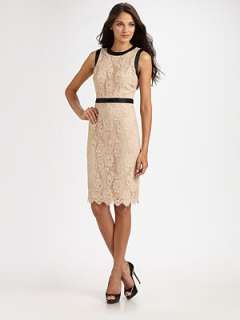 Milly   Chantilly Lace Marcella Bow Sheath Dress    