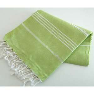  Traditional Turkish Bath Towel   Peshtemal   Light Green 