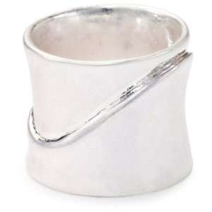  Kenneth Cole New York Urban Mix Large Silver Band Ring 