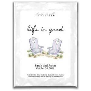 Cappuccino Wedding Favor   Life Is Good   Beach Chairs With Hearts 