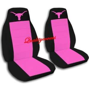  2 Black an Hot Pink Longhorn seat covers for a 2006 to 