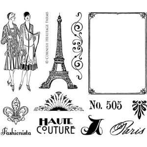  Haute Couture ATC Cling Mounted Red Rubber Stamp Set by 