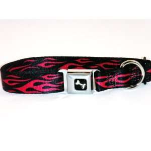  Buckle Down Red Flame 9 15 Small Dog Collar W20603 
