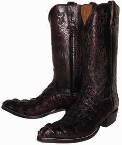 261 New LUCCHESE Crocodile Cowboy Boots Mens 8.5 D $600  