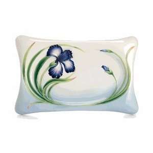   Porcelain Collection Eloquent Iris Flower Large Tray 