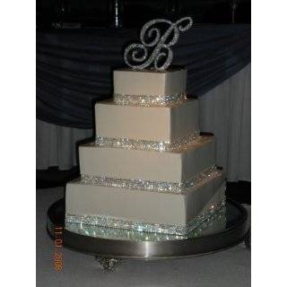   Reviews 6 row Crystal Cake Ribbon Wedding Birthday Cake Bling