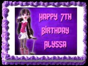 Monster High Edible Icing Image Birthday Cake Topper 3  