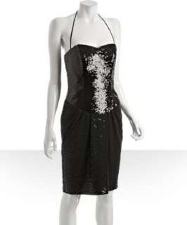 Betsey Johnson black sequin Starry Night sweetheart dress   