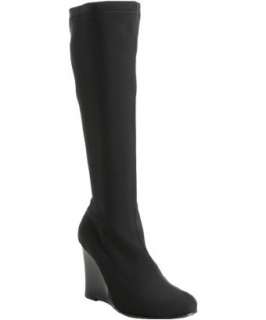 Charles by Charles David black stretch Chant wedge boots  BLUEFLY 