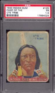   GOUDEY INDIAN GUM SERIES OF 288 PSA SET CARDS NATIVE AMERICANS  