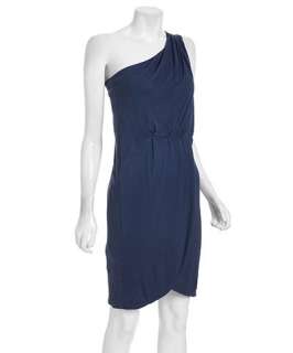 Marc by Marc Jacobs marine blue jersey Leigh one shoulder drape 