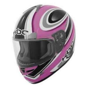    KBC TARMAC MAX PNK_WHITE SM MOTORCYCLE Full Face Helmet Automotive