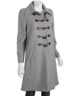 McQ By Alexander McQueen grey wool melton toggle coat   up to 