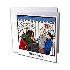 Londons Times Funny Society Cartoons   Picket Fence   Greeting Cards 