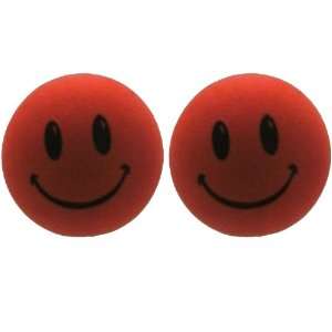   Happy Smiley Face Red Car Truck SUV Antenna Topper   2PK: Automotive