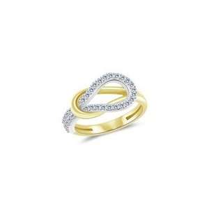  0.34 Cts Diamond Love Knot Two Tone Ring in 14K Two Tone 