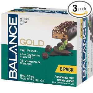 Balance Bar Gold Crunch Triple Layer Energy Bar, Chocolate Mint Cookie 