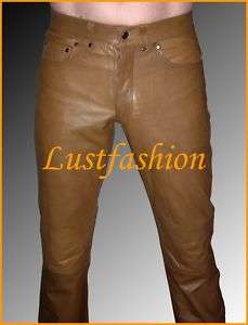 mens leather pants brown leather trousers jeans Leder  