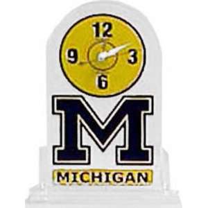    Michigan Wolverines Logo Acrylic Desk Clock