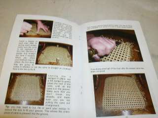 How to Booklet Easy Instructions for Pressed Cane Seats  
